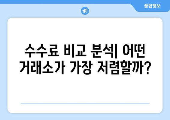 가상화폐 거래 수수료 부담 줄이기! 🏆  저렴한 수수료 거래소 추천 | 비트코인, 이더리움, 가상화폐 거래소 비교