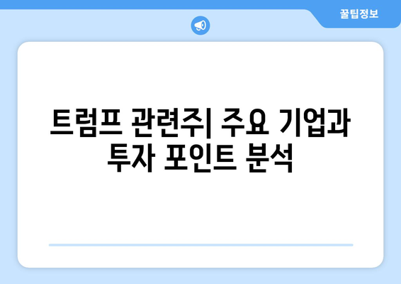 트럼프 관련주, 방산, 가상화폐 테마주 리스트| 투자 전 알아야 할 핵심 정보 | 테마주 분석, 주식 투자, 시장 동향