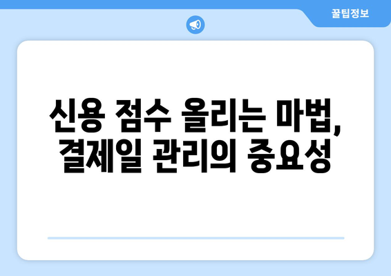 신용 점수 향상을 위한 신용카드 결제일 관리 전략 | 신용카드, 신용 점수, 결제일, 관리 팁