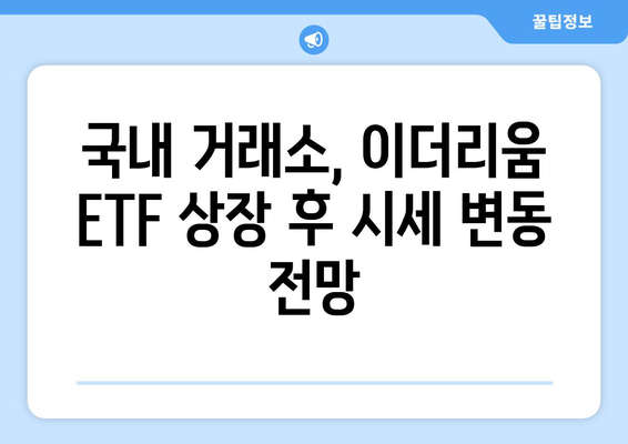 이더리움 현물 ETF 승인| 국내 거래소 시세 변동 전망 및 투자 전략 | 이더리움 ETF, 가상자산 시장, 투자 가이드