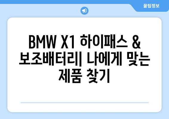 BMW X1 하이패스 & 보조배터리 전문점| 서울 지역 추천 매장 5곳 | 하이패스 설치, 보조배터리 교체, 편리한 주차 팁