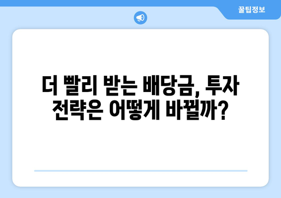 미국 주식 배당, 결제일 단축이 가져오는 변화 | 배당 수령, 투자 전략, 세금 영향