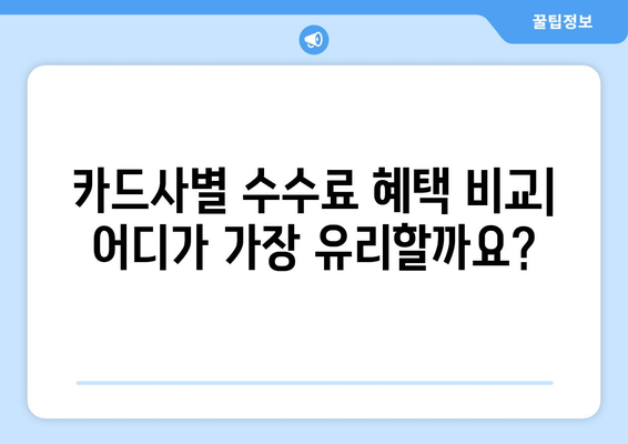 신용카드 수수료 환급 받고, 우대 수수료율 적용받는 방법 | 카드사별 혜택 비교, 환급 신청 가이드