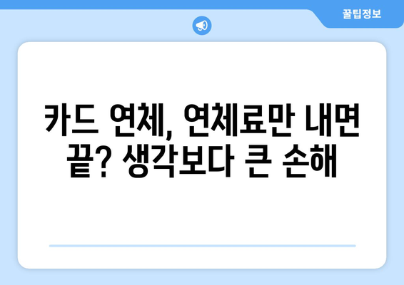 카드 대출 연체, 얼마나 위험할까요? 3일, 1개월, 3개월 연체 시 불이익 총정리 | 카드 연체, 신용 등급, 대출 거부, 연체료