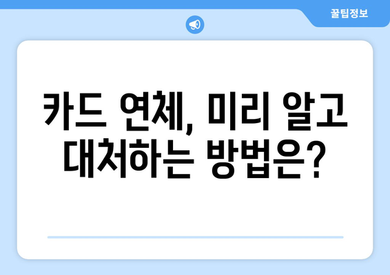 카드 대출 연체, 얼마나 위험할까요? 3일, 1개월, 3개월 연체 시 불이익 총정리 | 카드 연체, 신용 등급, 대출 거부, 연체료