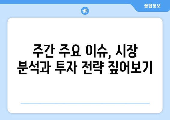 미국 증권 결제일 단축, 영국 조기 총선 등 주간 주요 이슈 브리핑| 글로벌 시장 변화와 전망 | 글로벌 이슈, 시장 분석, 투자 전략