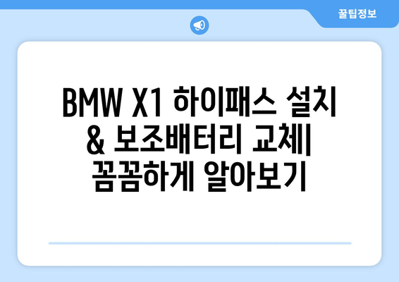 BMW X1 하이패스 & 보조배터리 전문점| 서울 지역 추천 매장 5곳 | 하이패스 설치, 보조배터리 교체, 편리한 주차 팁