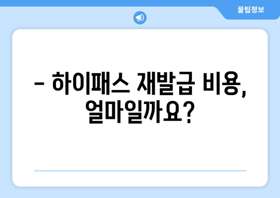 하이패스 분실했을 때? 재발급 절차 완벽 가이드 | 하이패스, 재발급, 분실, 신청 방법