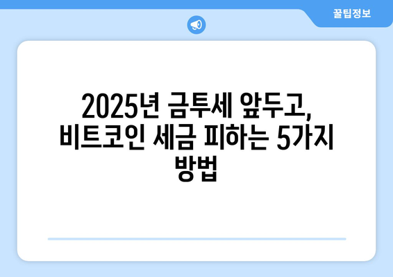 2025년 금투세 대비, 비트코인 세금 덜 내는 나라 TOP 5 | 비트코인 투자, 세금 회피, 해외 거래소