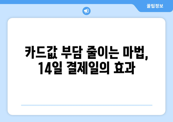 신용카드 결제일 14일로 바꾸면 좋은 이유 5가지 | 결제일 변경, 카드 꿀팁, 소비 습관