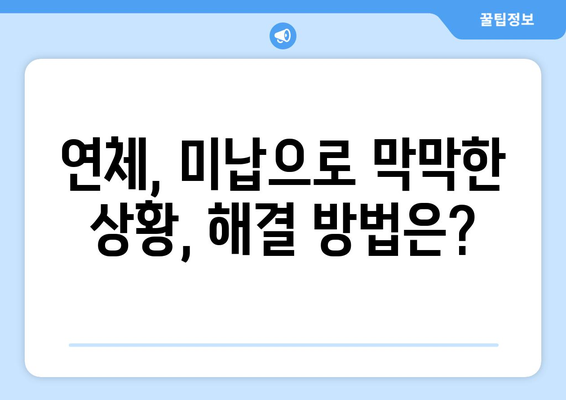 신용카드 연체, 대출 미납으로 막막하신가요? 🚨 | 정지 해결, 재기 위한 완벽 가이드