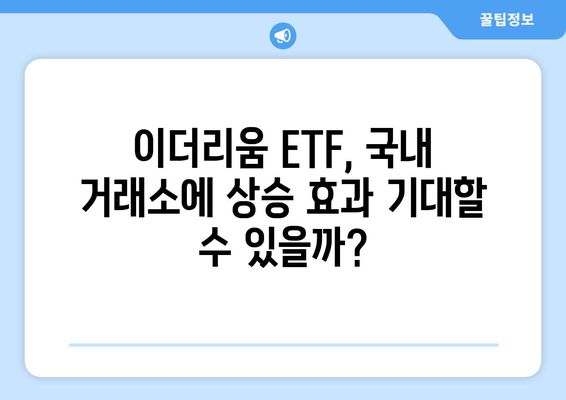 이더리움 현물 ETF 승인, 국내 거래소에 미칠 영향은? | 이더리움, ETF, 국내 거래소, 상승 전망