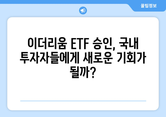 이더리움 현물 ETF 승인, 국내 거래소에 미칠 영향은? | 이더리움, ETF, 국내 거래소, 상승 전망