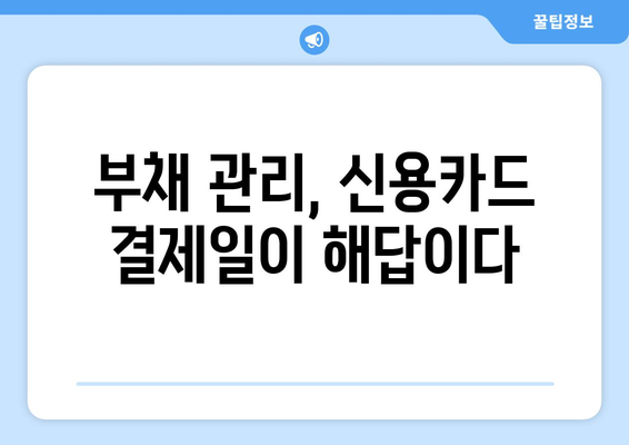 신용카드 결제일에 맞춘 효과적인 자금 관리 전략 | 부채 관리, 소비 습관, 재정 계획